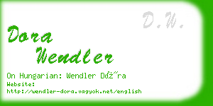 dora wendler business card